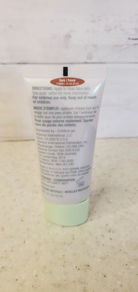 Crema Arbonne Intelligence CC tono oscuro 1 oz 30 ml control de tez sellada... Foto 3 de 4