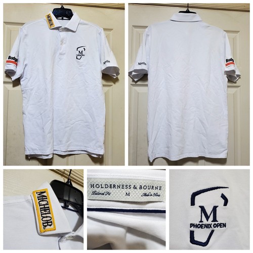 Holderness Bourne Polo Shirt Mens Medium Phoenix Open Tour Issue Michelob Budget - Picture 2 of 19