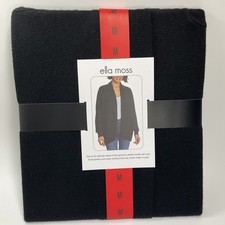 ELLA MOSS Black Cozy Open Front Cardigan Womens size M NWT