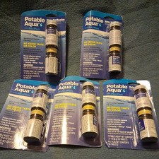 Lot of 5 Potable Aqua Iodine Germicidal Water Purification PA 50 Tablets Each