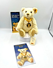 VTG Steiff MOHAIR Teddy Bear Millennium Medal WITH PAPER WORK  TAGS SEE