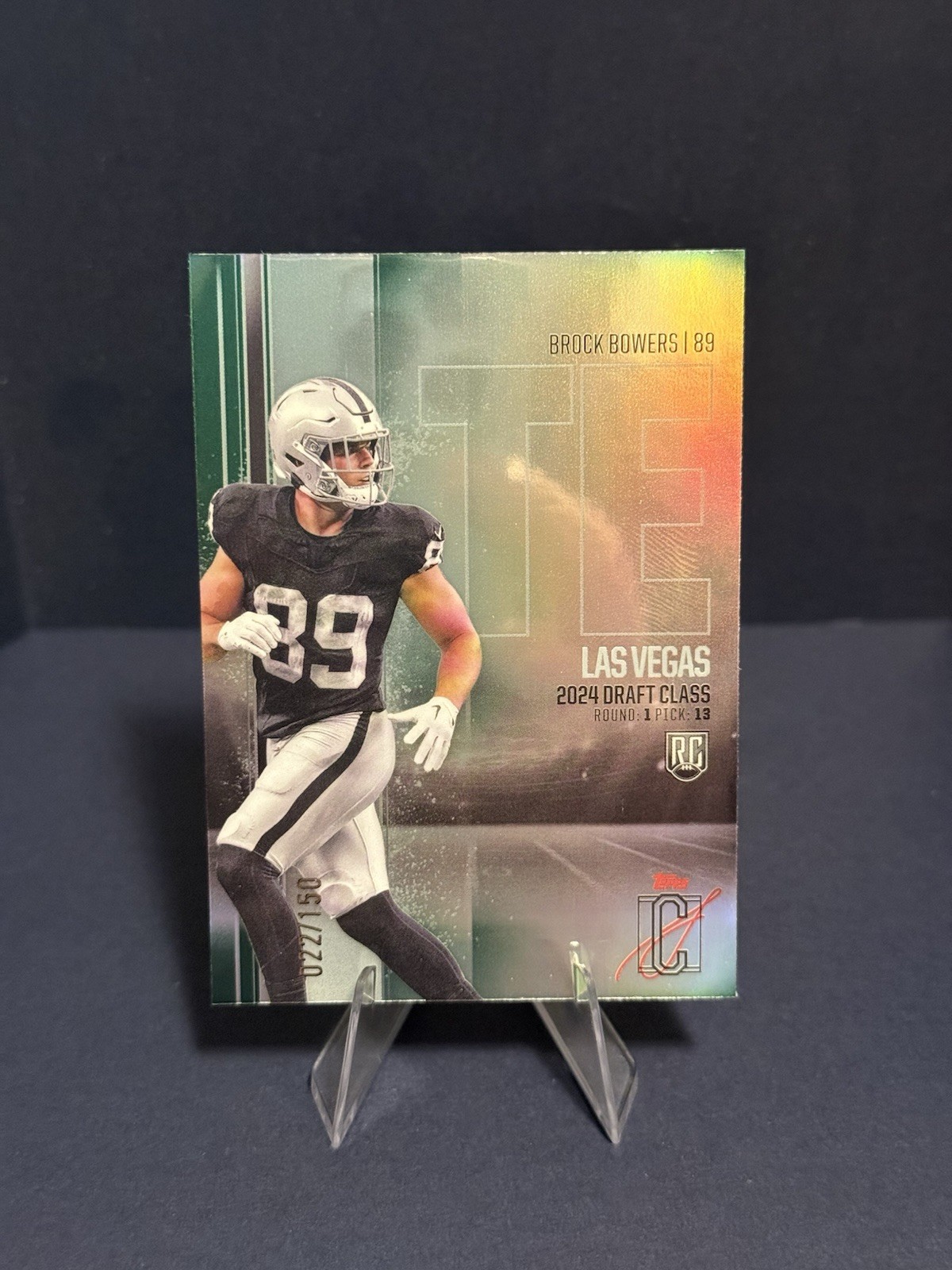 2024 Topps Signature Class - Rookies Chrome Variations Brock Bowers Green /150