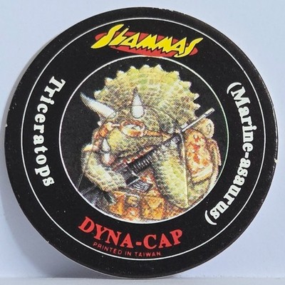 Vintage Pog * Slammas DYNA-CAP * Triceratops * Bin5