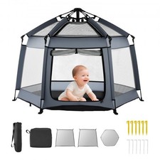 HOT/ Baby Playpen,Pop Up Toddler Playpen with Canopy,Indoor  Outdoor Portable