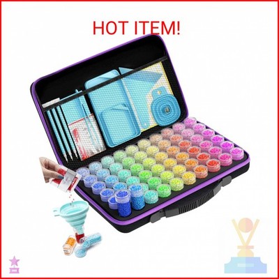 ARTDOT 60 Slots Storage Container for Diamond Art Kits for Adults, Portable Bead