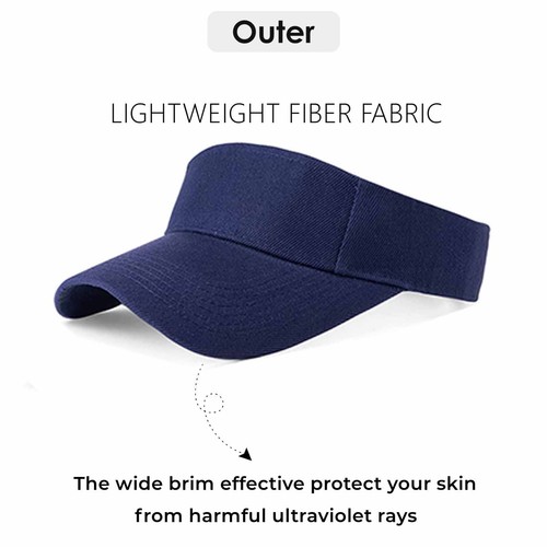 Sun Visor Hats for Women Men Adjustable UV Protection Outdoor Sports Golf Run... - Picture 2 of 6