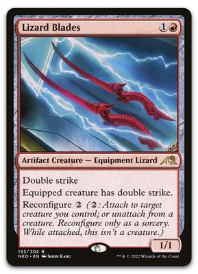 Lizard Blades #153 (NM) Kamigawa Neon Dynasty NEO Magic MTG