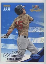 2013 USA Baseball Champions Certified National Team Mirror Blue Chris Okey 1u7