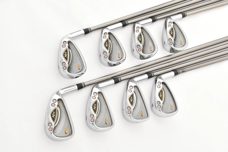 8Pcs TaylorMade r7 XR Iron Set 5-6-7-8-9-PW-AW-SW REAX 50 S Stiff RH Golf Clubs - Image 3 of 4