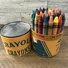 VINTAGE Can Crayola Crayons 48 COLORS BINNEY SMITH Set No. 480