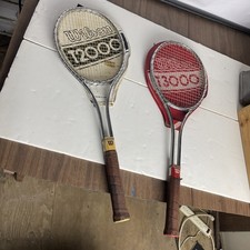 Vintage Wilson T 2000 T3000 steel racquet, 4 1/2 cover, strung