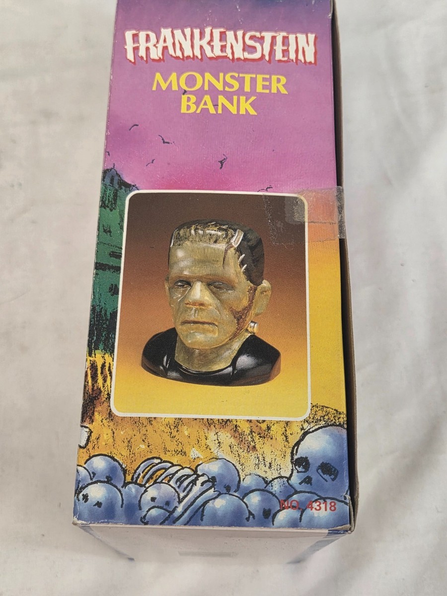 Frankenstein Monster Bank in Box 1986 BBI Toys International #4318