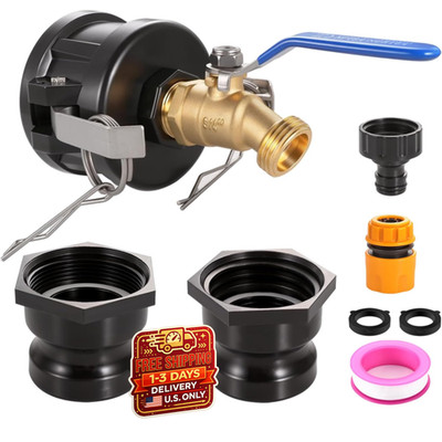 IBC Tote Hose Adapter 2'' Camlock to 3/4'' Garden Hose Male Fitting Pack
