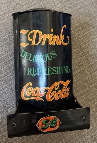 Coca Cola Tin Match Safe Holder Drink Coke Bottle. Flip top