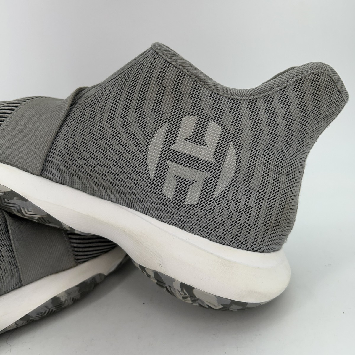 Adidas Harden B/E 3 Grey White Basketball Shoes EF0665 Mens Size 15 High Top adidas Harden B/E Men main image 2