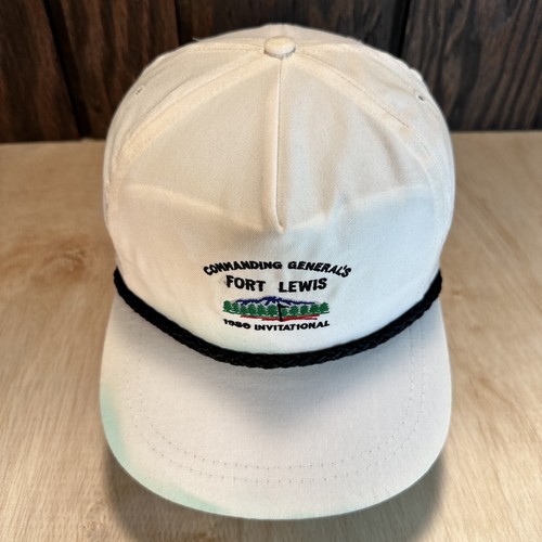 Vintage La Mode Golf Hat Fort Lewis Golf Course 1988 80s 90s Rope Seattle DuPont - Picture 3 of 15