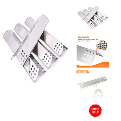 GFTIME Brennerabdeckung 37cm Edelstahl Universal 4 Stück