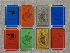 8 x Vintage Playing Cards - White Corners - Pairs