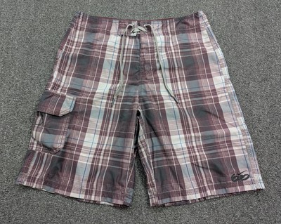 Nike 6.0 Mens Burgundy Plain Board Shorts Swim Trunks Size 32