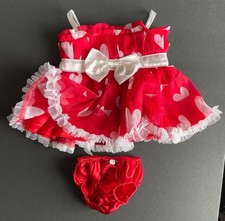 Build a Bear Hello Kitty Sanrio RARE Red Love Hearts Dress  Underwear 2012 Set