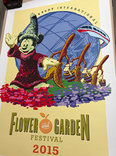 Disney Epcot Flower & Garden Festival 2015 Mickey Mouse Poster Print
