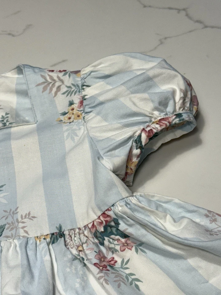 Винтажный 80-х 90-х Bernadette's Biscotti девочек ясельного возраста 4T с оборками цветочные розы платье - Изображение 3 из 4