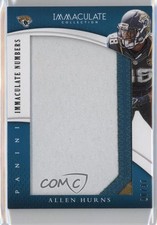 2015 Panini Immaculate Immaculate Jumbos Numbers 20/37 Allen Hurns #IJ-AH 0v1