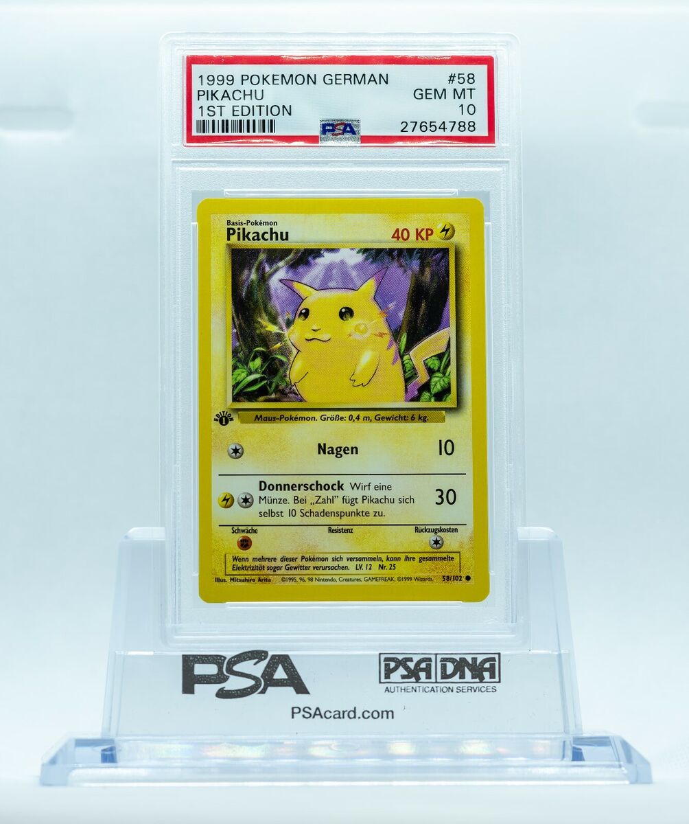 2000 WOTC POKEMON TCG GERMAN PIKACHU 1ST EDITION PSA 10 GEM 2000 WOTC POKEMON TCG GERMAN PIKACHU 1ST EDITION PSA 10 GEM