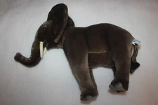 Hansa 2010 Plush Elephant Brown Free Standing EUC