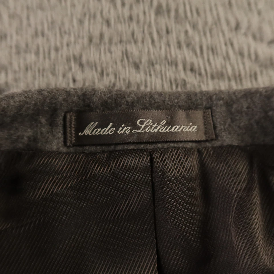 Chaqueta de tweed de colección M gris jaspeado lana cachemir franela blazer abrigo deportivo 40S Foto 3 de 4