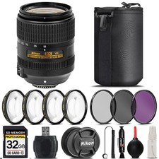 Nikon AF-S DX 18-300mm VR Lens  4PC Macro Kit  UV, CPL, FLD Filter - 32GB Kit