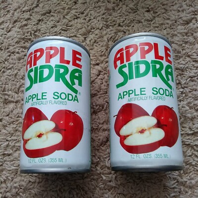 2 APPLE SIDRA C.S. SODA CANS -OSHKOSH, WISCONSIN 12 OZ 