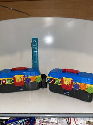 2 Vtech Drill and Learn Toolbox s, Lights Multicolor Only 1 Has Tools No Drill