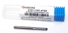 2121-1181.472D Kyocera 3.00mm Carbide Diamond Cut Router Burr Down Cut Point