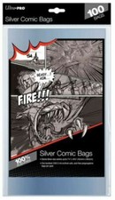 Ultra Pro Silver Size Comic Bags 2-Mil Polypropylene 7.25 X 10.50 Inches