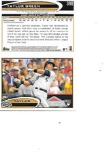 Taylor Green 2012 Topps Baseball RC #390 BOGO FREE Milwaukee Brewers