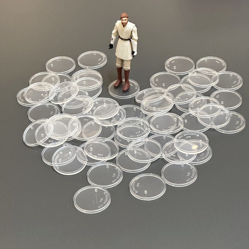 60PCS New 1.5" Modern Star Wars Figure Display Stands Wide stance 1995 toy gift