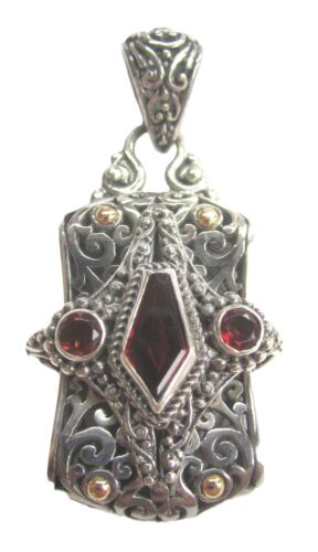Sarda Sterling Silver & 18K Gold Garnet Triplet Pendant