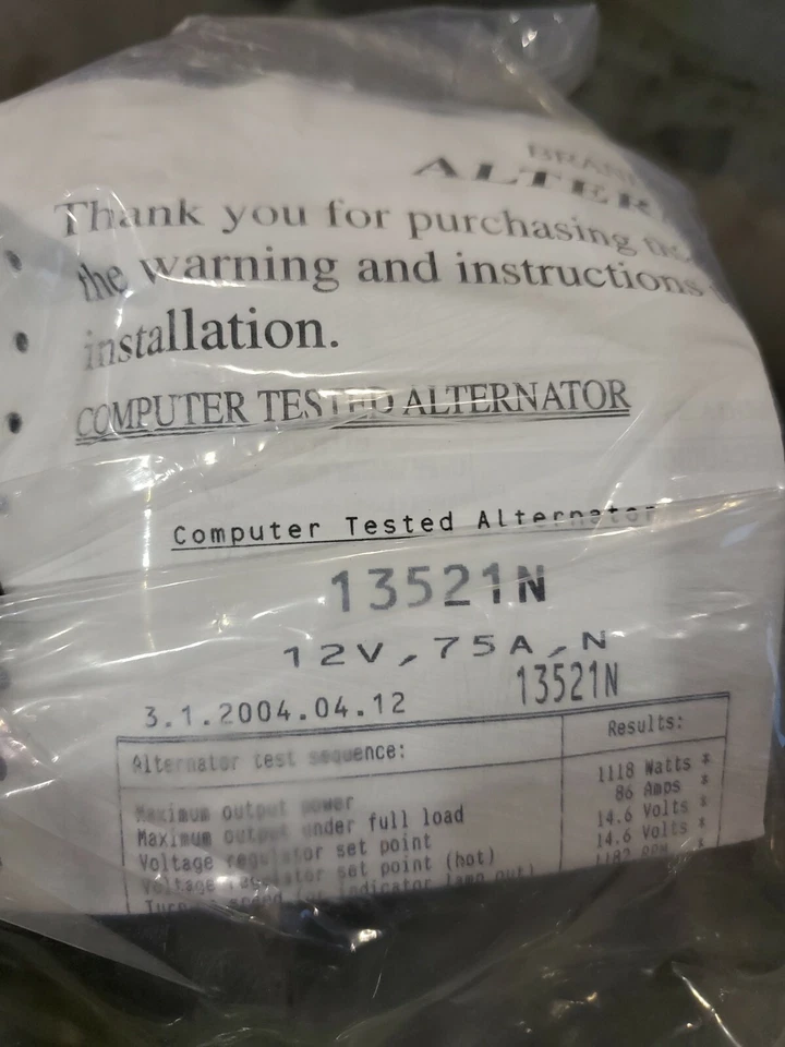 Alternador NSA ALT-5052 13521N NUEVO. *46 Foto 3 de 4