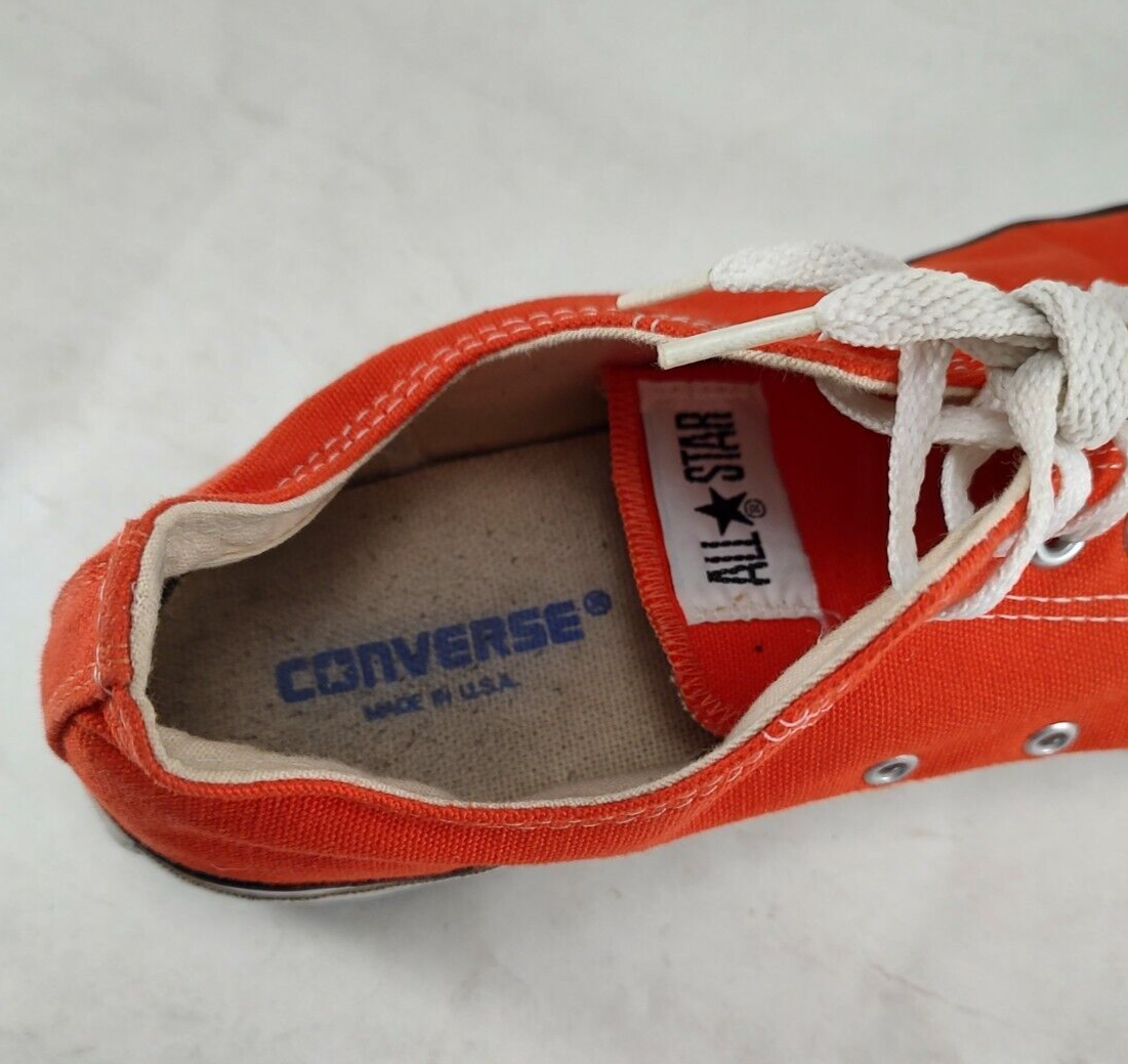 VTG 90's Converse All Star Low top Mens Orange Chuck Taylor Shoes