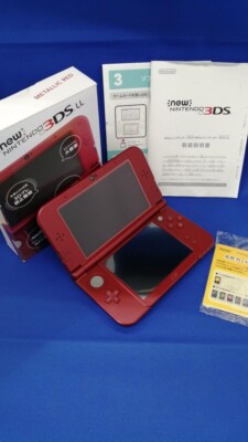 Nintendo New 3DS XL Handheld Gaming System metallic Red Console B