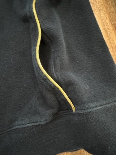 L-RL Lauren Active Ralph Lauren Full Zip Hoodie Jacket Gold Crest Trim Black M - Picture 5 of 8