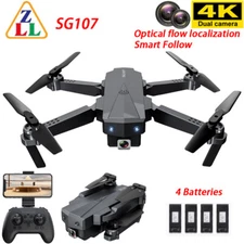 ZLL SG107 RC Drone WIFI FPV 4K HD Dual Camera Smart Follow Quadcopter 4 Battery
