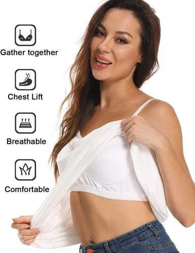 Women Plus Size Tank Tops Loose Casual Summer Top Pleated Flowy Adjustable Strap - Picture 5 of 55