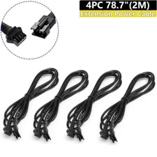 4Pcs 4Pin Extension Cable For RGB Neon LED Rock Light Pod Strip Underbody Truck