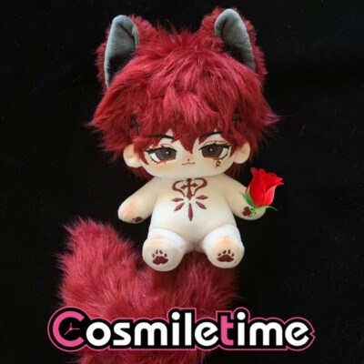 No attributes Monster Red Plush 20cm Doll Stuffed Dress Up Anime Plushie Toy