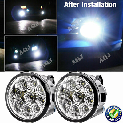 Pair of Bumper White LED Fog Light Driving Lamps For INFINITI QX80 2014