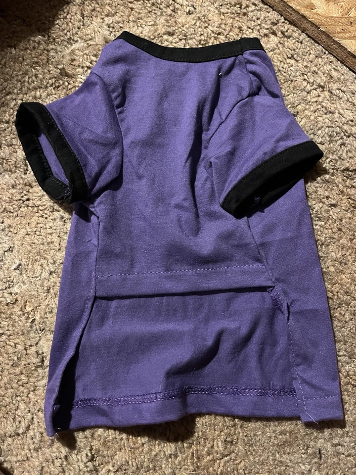 I Don't Do 服装小号紫色狗万圣节衬衫带幽灵 — 第 2/2 张图片