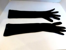DESIGNER LADIES BLACK POLYESTER DRESS GLOVES UNLINED SIZE ONE SIZE FITS MOST