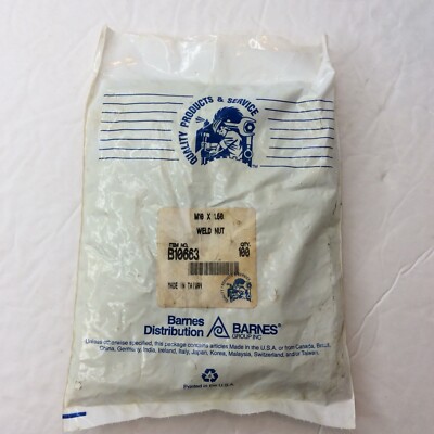 M10 x 1.50 Weld Nuts Item #B10663 100 Pieces Barnes Distribution